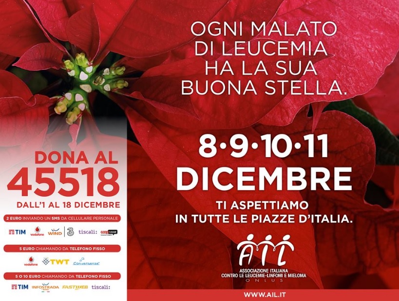 Stella Di Natale Beneficenza.Stella Di Natale Ail 2016 E Campagna Raccolta Fondi 45518